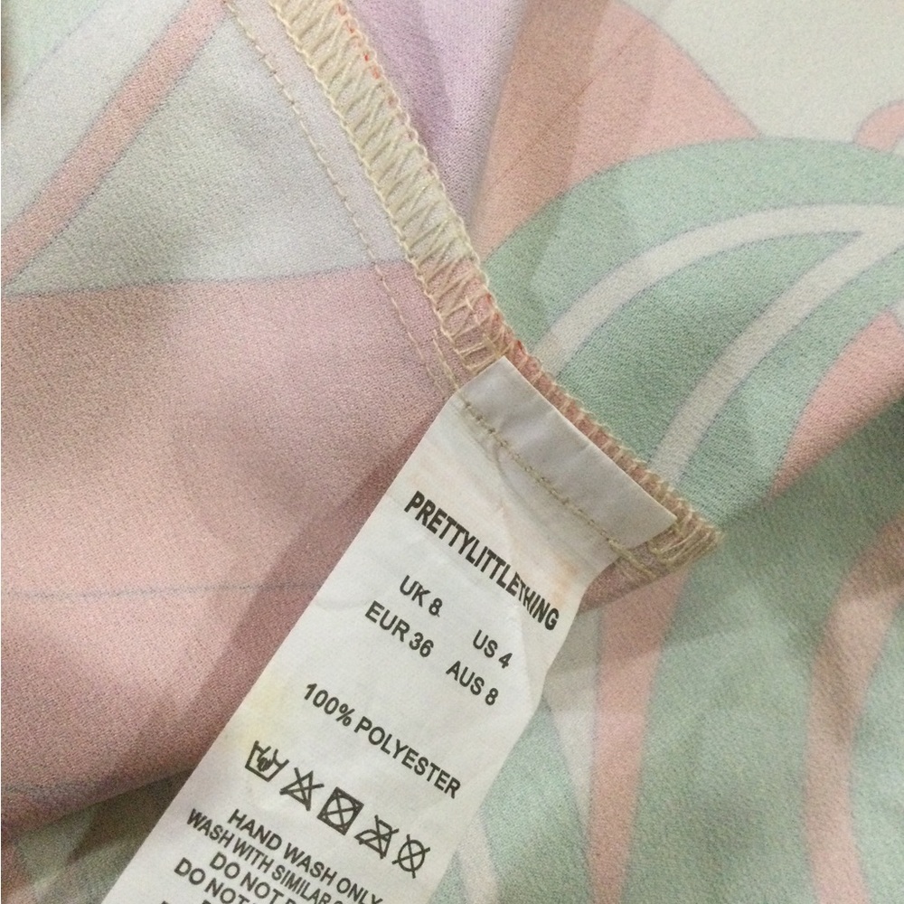 PrettyLittleThing Multicolor Asymmetrical Bodycon Mini Dress - Picture 7 of 8